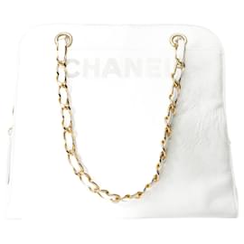 Chanel-Sac CHANEL en Cuir Blanc - 101741-Blanc