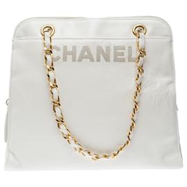 Chanel-CHANEL Bag in White Leather - 101741-White