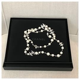 Chanel-CHANEL  Necklaces T.  Pearl-Silvery
