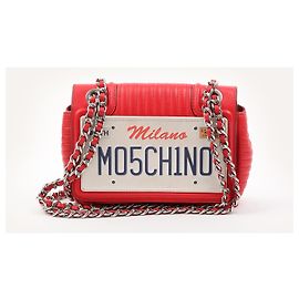 MOSCHINO Handtaschen Leder Rot