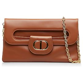 Dior-Brown Dior Medium Diorlined Crossbody Bag-Brown