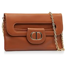 Dior-Brown Dior Medium Diorlined Crossbody Bag-Brown