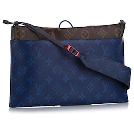 Louis Vuitton-Blaue Louis Vuitton Pacific Outdoor-Umhängetasche mit Monogramm-Blau