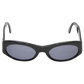 Chanel-Vintage Black Chanel 90s CC Sunglasses-Black