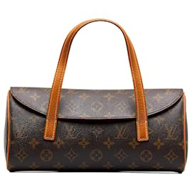 Louis Vuitton-Sac à main marron Louis Vuitton Monogram Sonatine-Marron