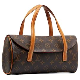 Louis Vuitton-Sac à main marron Louis Vuitton Monogram Sonatine-Marron