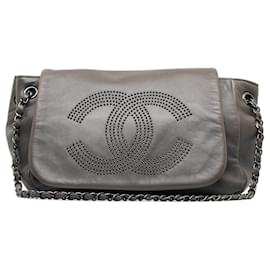 Chanel-Gray Chanel Accordion CC Flap Bag-Other