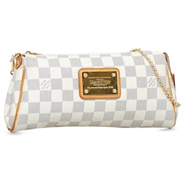 Louis Vuitton-White Louis Vuitton Damier Azur Eva Crossbody Bag-White