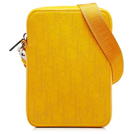 Dior-Yellow Dior Oblique World Tour Messenger Bag-Yellow