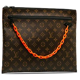 Louis Vuitton-Marron Louis Vuitton Monogramme Solar Ray A4 Pochette Pochette-Marron