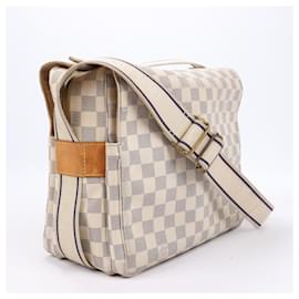 Louis Vuitton-LOUIS VUITTON Damier Azur Naviglio Shoulder Bag N51189-Beige