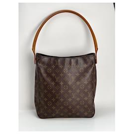 Louis Vuitton-LOUIS VUITTON Looping GM Monogram Shoulder Bag-Brown