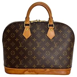 Louis Vuitton-LOUIS VUITTON Vintage Alma PM Monogramm Handtasche-Braun