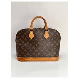 Louis Vuitton-LOUIS VUITTON Vintage Alma PM Monogram Hand Bag-Brown