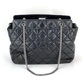 Chanel-Chanel 2.55 Reissue Aged calf leather Black Tote Bag-Black