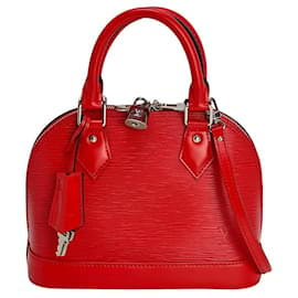 Louis Vuitton-LOUIS VUITTON Sac à bandoulière Alma BB Epi Coquelicot-Rouge