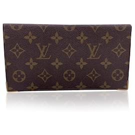 Louis Vuitton-Vintage Monogram Long Bifold Checkbook Wallet M62223-Brown