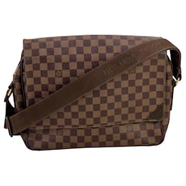 Louis Vuitton-LOUIS VUITTON Shelton MM Mallette Damier Ébène-Marron