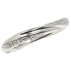 & Other Stories-Pt900 Platinum Diamond Ring for Women, Size 6 in Great Condition-Silvery