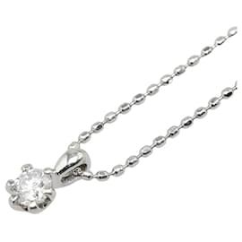 & Other Stories-LuxUness Platinum Diamond Necklace  Metal Necklace in Excellent condition-Silvery