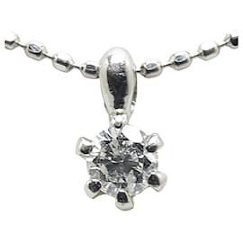 & Other Stories-LuxUness Platinum Diamond Necklace  Metal Necklace in Excellent condition-Silvery