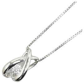 & Other Stories-LuxUness Platinum Diamond Necklace  Metal Necklace in Excellent condition-Silvery