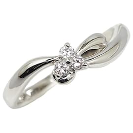 & Other Stories-Pt900 Platinum Diamond Ring 0.07ct for Women, Size 8 in Excellent Condition-Silvery