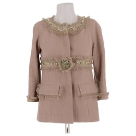 Chanel-CHANEL  Jackets T.fr 34 Linen-Beige