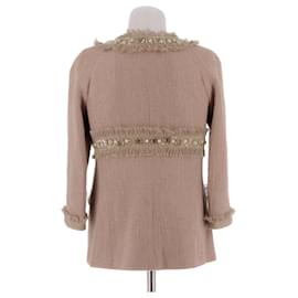 Chanel-CHANEL Vestes T.fr 34 lin-Beige