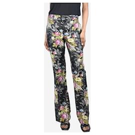 Gucci-Multi floral jacquard flare trousers - size UK 8-Multiple colors
