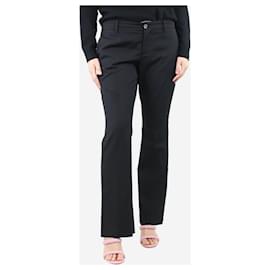 Gucci-Black wool trousers - size UK 12-Black