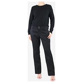 Gucci-Black wool trousers - size UK 12-Black