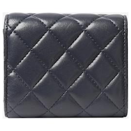 Chanel-Dark blue 2019 lambskin quilted purse-Blue