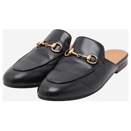 Gucci-Black Princetown slippers - size EU 35-Black