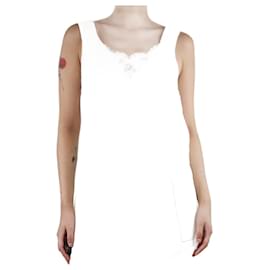 Givenchy-Cream silk lace-trimmed cami top - size UK 10-Cream