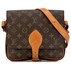 Louis Vuitton-Louis Vuitton Brown Monogram Cartouchiere MM-Brown