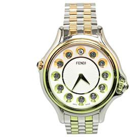Fendi-Fendi Silver Quartz Stainless Steel Crazy Carat Diamond 10500L Watch-Silvery
