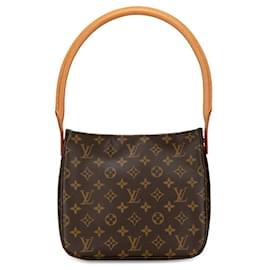 Louis Vuitton-Louis Vuitton Looping MM Canvas Shoulder Bag M51146 in good condition-Brown
