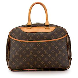 Louis Vuitton-Louis Vuitton Deauville Canvas Handbag M47270 in good condition-Brown