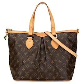 Louis Vuitton-Louis Vuitton Palermo PM Canvas Tote Bag M40145 in good condition-Brown