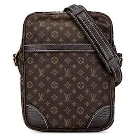 Louis Vuitton-Louis Vuitton Monogram Mini Lin Danube Schultertasche M95228 in sehr gutem Zustand-Braun