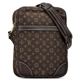 Louis Vuitton-Louis Vuitton Danube Sac à bandoulière Toile Sac à bandoulière M95228 en bon état-Marron