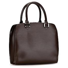 Louis Vuitton-Louis Vuitton Pont Neuf Sac à main en cuir M5205D en bon état-Marron