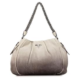 Prada-Prada Leather Shoulder Bag Leather Shoulder Bag BR4243 in good condition-Brown