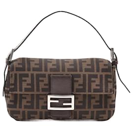 Fendi-Sac bandoulière Zucca Mamma Baguette marron-Marron