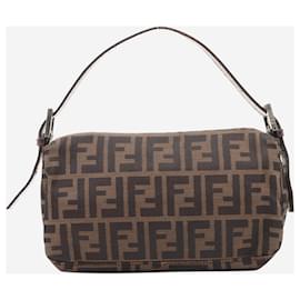 Fendi-Sac bandoulière Zucca Mamma Baguette marron-Marron