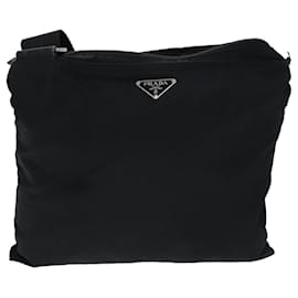 Prada-PRADA Shoulder Bag Nylon Black Auth 74852-Black