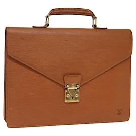 Louis Vuitton-LOUIS VUITTON Epi Serviette Conseiller Briefcase Brown M54423 LV Auth 77410-Brown