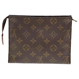 Louis Vuitton-Louis Vuitton Monogram Poche Toilette 19 Pouch M47544 LV Auth ar11937b-Monogram