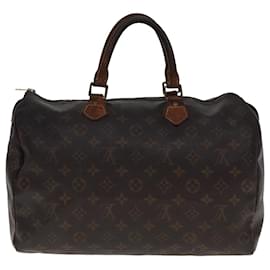 Louis Vuitton-Louis Vuitton Monogram Speedy 35 Hand Bag M41524 LV Auth bs14980-Monogram